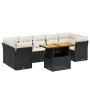 Set aus 8-teiligen Gartensofas und Kissen Kunstrattan schwarz von , Gartensets - Ref: Foro24-3270699, Preis: 611,15 €, Rabatt: %