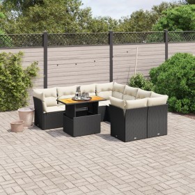 8-piece garden sofa set with black synthetic rattan cushions by , Garden sets - Ref: Foro24-3270720, Price: 597,84 €, Discoun...