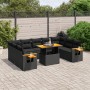 Garden sofa set 11 pieces and black synthetic rattan cushions by , Garden sets - Ref: Foro24-3273687, Price: 745,35 €, Discou...