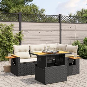 5-piece garden furniture set with black synthetic rattan cushions by , Garden sets - Ref: Foro24-3273499, Price: 402,24 €, Di...