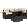 Set de muebles de jardín 5 pzas y cojines ratán sintético negro de , Conjuntos de jardín - Ref: Foro24-3273499, Precio: 401,8...