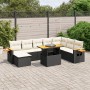 Set aus 8-teiligen Gartensofas und Kissen Kunstrattan schwarz von , Gartensets - Ref: Foro24-3273653, Preis: 594,69 €, Rabatt: %