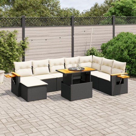 8-piece garden sofa set with black synthetic rattan cushions by , Garden sets - Ref: Foro24-3273653, Price: 594,69 €, Discoun...