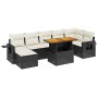 Set aus 8-teiligen Gartensofas und Kissen Kunstrattan schwarz von , Gartensets - Ref: Foro24-3275709, Preis: 586,08 €, Rabatt: %