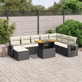 Set aus 8-teiligen Gartensofas und Kissen Kunstrattan schwarz von , Gartensets - Ref: Foro24-3275737, Preis: 593,43 €, Rabatt: %