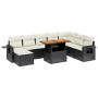 Set aus 8-teiligen Gartensofas und Kissen Kunstrattan schwarz von , Gartensets - Ref: Foro24-3275737, Preis: 629,16 €, Rabatt: %