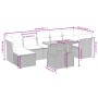 Set aus 8-teiligen Gartensofas und Kissen Kunstrattan schwarz von , Gartensets - Ref: Foro24-3275484, Preis: 527,49 €, Rabatt: %