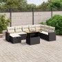 Set aus 8-teiligen Gartensofas und Kissen Kunstrattan schwarz von , Gartensets - Ref: Foro24-3271448, Preis: 573,09 €, Rabatt: %