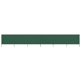 Beach windbreak with 6 panels, green fabric, 800x160 cm. by vidaXL, Umbrellas - Ref: Foro24-47181, Price: 88,94 €, Discount: %