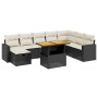 Set aus 8-teiligen Gartensofas und Kissen Kunstrattan schwarz von , Gartensets - Ref: Foro24-3271448, Preis: 607,02 €, Rabatt: %