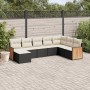 Set aus 8-teiligen Gartensofas und Kissen Kunstrattan schwarz von , Gartensets - Ref: Foro24-3227925, Preis: 494,45 €, Rabatt: %