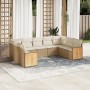 Set Gartensofas mit beigen Kissen 8 Stück PE Rattan von , Gartensets - Ref: Foro24-3227927, Preis: 640,67 €, Rabatt: %