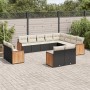 Set Gartensofas 12 Stück Kissen synthetisches Rattan schwarz von , Gartensets - Ref: Foro24-3228191, Preis: 854,73 €, Rabatt: %