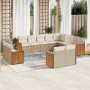 Garden sofa set 12 pieces and brown synthetic rattan cushions by , Garden sets - Ref: Foro24-3228193, Price: 1,00 €, Discount: %