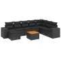 8-teiliges Gartensofa-Set und schwarze synthetische Rattankissen von , Gartensets - Ref: Foro24-3257910, Preis: 600,69 €, Rab...