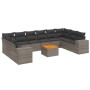 Set mit 11 Gartensofas und Kissen synthetisches Rattangrau von , Gartensets - Ref: Foro24-3257950, Preis: 695,73 €, Rabatt: %