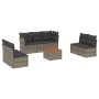 Set de sofás de jardín 8 pzas y cojines ratán sintético gris de , Conjuntos de jardín - Ref: Foro24-3255899, Precio: 477,18 €...