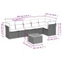 7-piece garden sofa set with gray PE rattan cushions by , Garden sets - Ref: Foro24-3255983, Price: 415,99 €, Discount: %