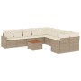 Set de sofás de jardín 11pzas con cojines ratán sintético beige de , Conjuntos de jardín - Ref: Foro24-3256646, Precio: 781,6...