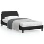 Estructura de cama con cabecero cuero sintético negro 100x200cm de , Camas y somieres - Ref: Foro24-373138, Precio: 107,07 €,...