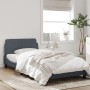 Bed frame with dark gray velvet headboard 100x200 cm by , Beds and slatted bases - Ref: Foro24-373133, Price: 108,57 €, Disco...