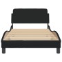 Bed frame with black fabric headboard 100x200 cm by , Beds and slatted bases - Ref: Foro24-373127, Price: 109,55 €, Discount: %