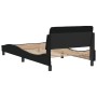 Estructura de cama con cabecero de tela negro 100x200 cm de , Camas y somieres - Ref: Foro24-373127, Precio: 109,55 €, Descue...