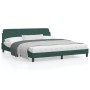 Dark green velvet bed frame with headboard 180x200 cm by , Beds and slatted bases - Ref: Foro24-373235, Price: 176,35 €, Disc...