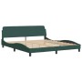 Dark green velvet bed frame with headboard 180x200 cm by , Beds and slatted bases - Ref: Foro24-373235, Price: 176,35 €, Disc...