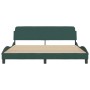 Dark green velvet bed frame with headboard 180x200 cm by , Beds and slatted bases - Ref: Foro24-373235, Price: 176,35 €, Disc...