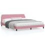 Bed frame with pink velvet headboard 180x200 cm by , Beds and slatted bases - Ref: Foro24-373237, Price: 196,99 €, Discount: %