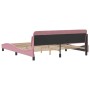 Bed frame with pink velvet headboard 180x200 cm by , Beds and slatted bases - Ref: Foro24-373237, Price: 196,99 €, Discount: %