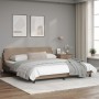 Bed frame with synthetic leather headboard in cappuccino color 180x200cm by , Beds and slatted bases - Ref: Foro24-373242, Pr...