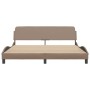 Estructura de cama cabecero cuero sintético capuchino 180x200cm de , Camas y somieres - Ref: Foro24-373242, Precio: 180,99 €,...