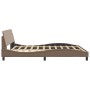 Estructura de cama cabecero cuero sintético capuchino 180x200cm de , Camas y somieres - Ref: Foro24-373242, Precio: 180,99 €,...