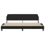 Estructura de cama con cabecero cuero sintético negro y blanco de , Camas y somieres - Ref: Foro24-373263, Precio: 170,83 €, ...