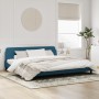 Estructura de cama con cabecero terciopelo azul 200x200 cm de , Camas y somieres - Ref: Foro24-373256, Precio: 161,32 €, Desc...