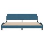 Estructura de cama con cabecero terciopelo azul 200x200 cm de , Camas y somieres - Ref: Foro24-373256, Precio: 161,32 €, Desc...