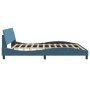 Estructura de cama con cabecero terciopelo azul 200x200 cm de , Camas y somieres - Ref: Foro24-373256, Precio: 161,32 €, Desc...