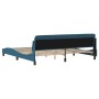 Estructura de cama con cabecero terciopelo azul 200x200 cm de , Camas y somieres - Ref: Foro24-373256, Precio: 161,32 €, Desc...