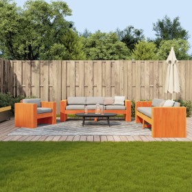 Garden furniture set, 2 pieces, solid pine wood, brown wax. by , Garden sets - Ref: Foro24-3216902, Price: 461,99 €, Discount: %