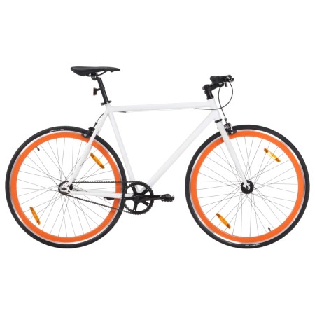 Fahrrad mit festem Gang weiß und orange 700c 55 cm von , Fahrräder - Ref: Foro24-92265, Preis: 254,28 €, Rabatt: %