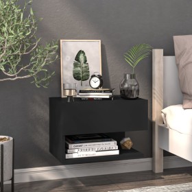 Black wall bedside table by vidaXL, Nightstands - Ref: Foro24-810955, Price: 42,08 €, Discount: %