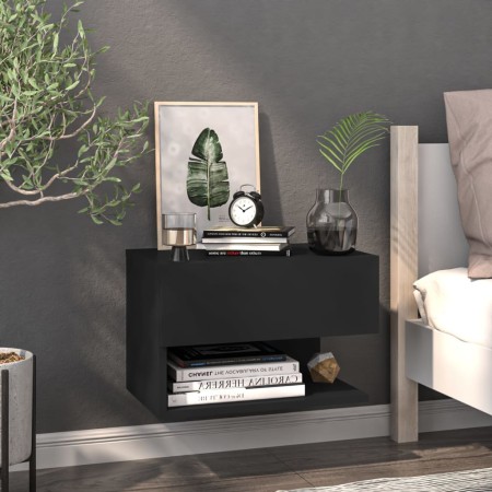 Black wall bedside table by vidaXL, Nightstands - Ref: Foro24-810955, Price: 39,99 €, Discount: %