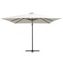 Cantilever parasol with LED lights and sand steel pole 250x250 cm by vidaXL, Umbrellas - Ref: Foro24-46992, Price: 89,69 €, D...