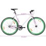 Bicicleta de piñón fijo blanco y verde 700c 51 cm de , Bicicletas - Ref: Foro24-92267, Precio: 251,18 €, Descuento: %