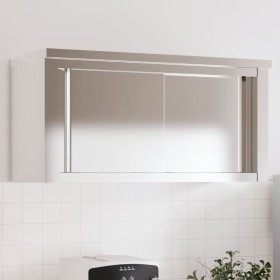 Stainless steel kitchen wall cabinet with sliding doors by , Food container - Ref: Foro24-376442, Price: 165,98 €, Discount: %