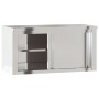 Stainless steel kitchen wall cabinet with sliding doors by , Food container - Ref: Foro24-376442, Price: 165,98 €, Discount: %