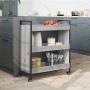 Carrito de cocina madera de ingeniería gris Sonoma 70x30x82 cm de , Carros de cocina y comedor - Ref: Foro24-842319, Precio: ...