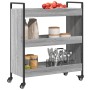 Carrito de cocina madera de ingeniería gris Sonoma 70x30x82 cm de , Carros de cocina y comedor - Ref: Foro24-842319, Precio: ...